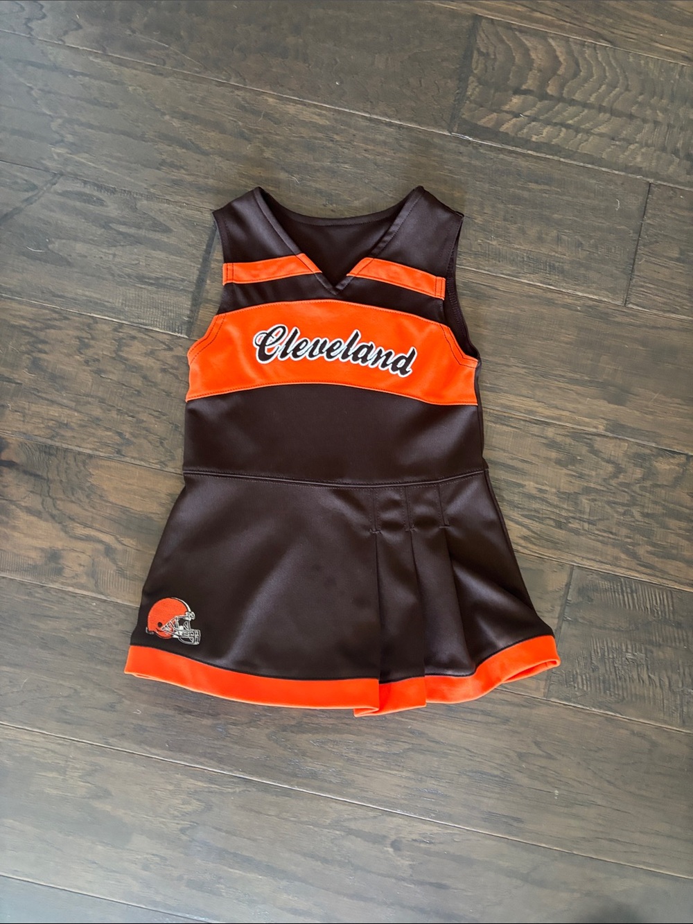 Cleveland Girls' Cheer Dress - Brown & Orange